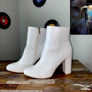 COPY - White high ankle boots